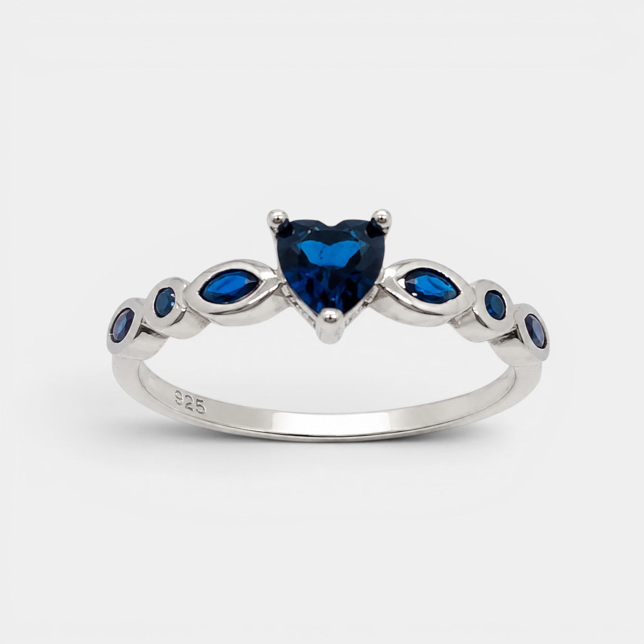 Anillo Cœur Saphir