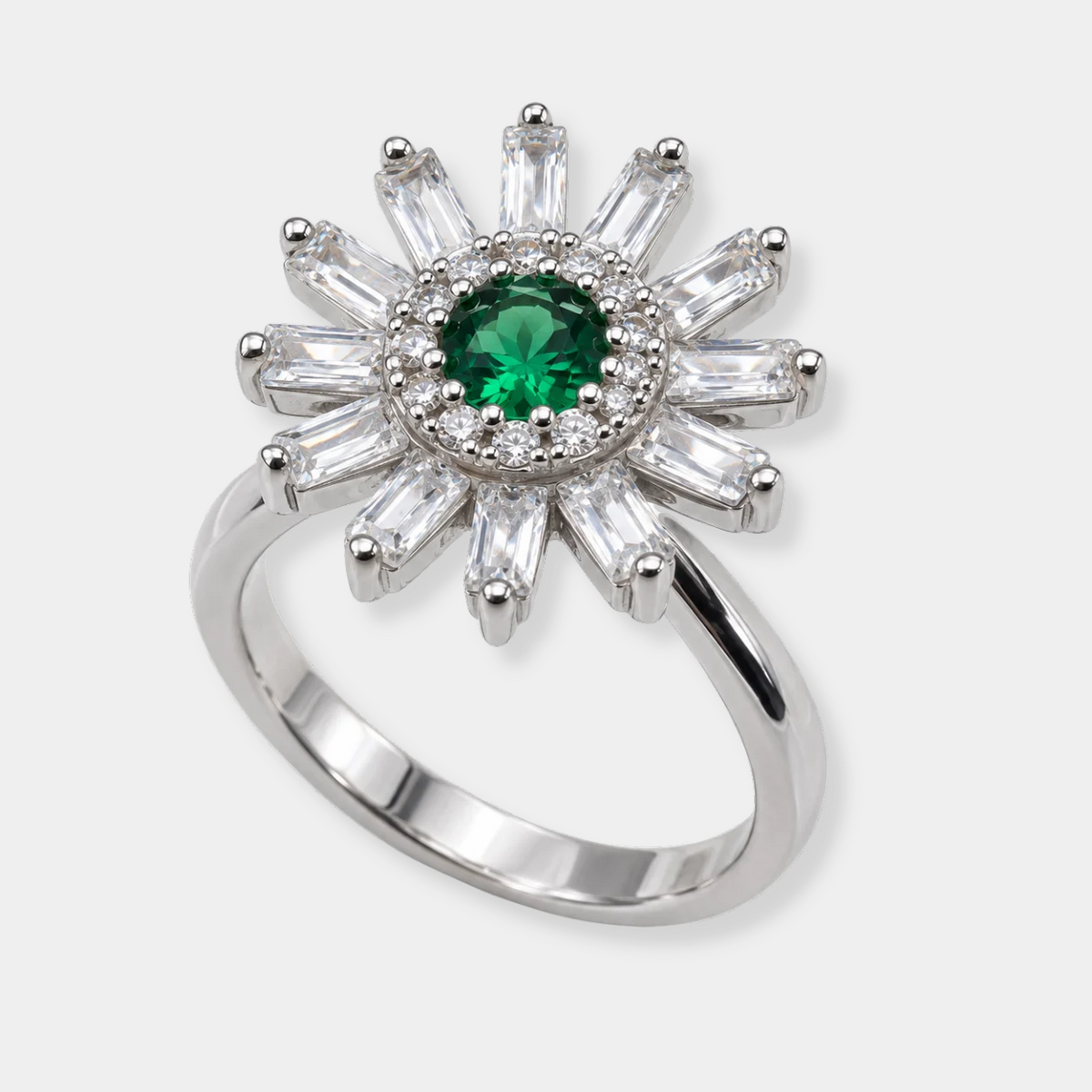 Anillo Fleur Émeraude