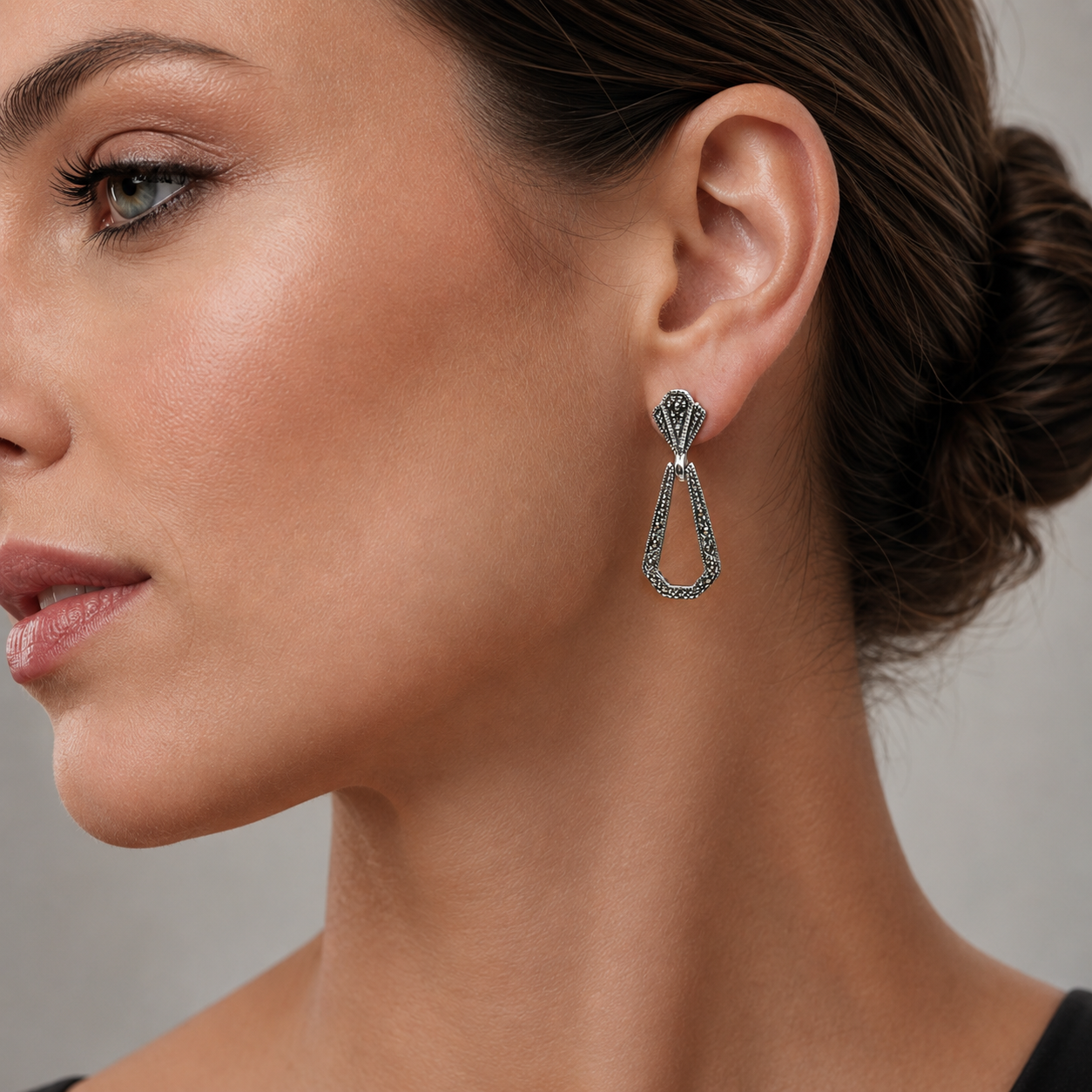 Pendientes Marquise Noir