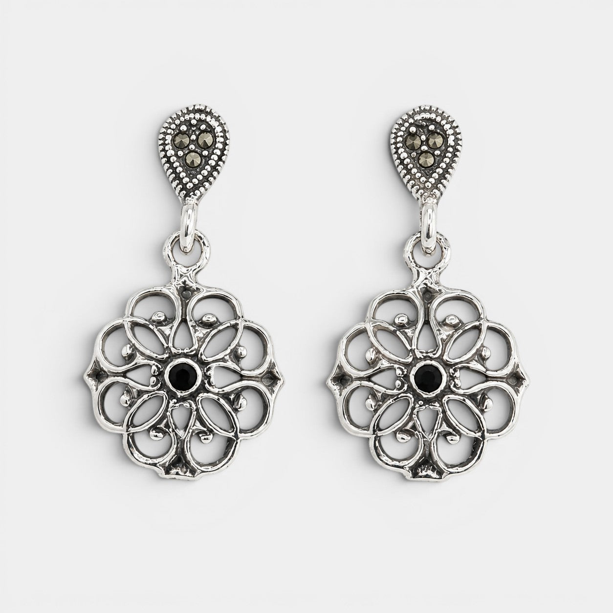 Pendientes Fleur Noire