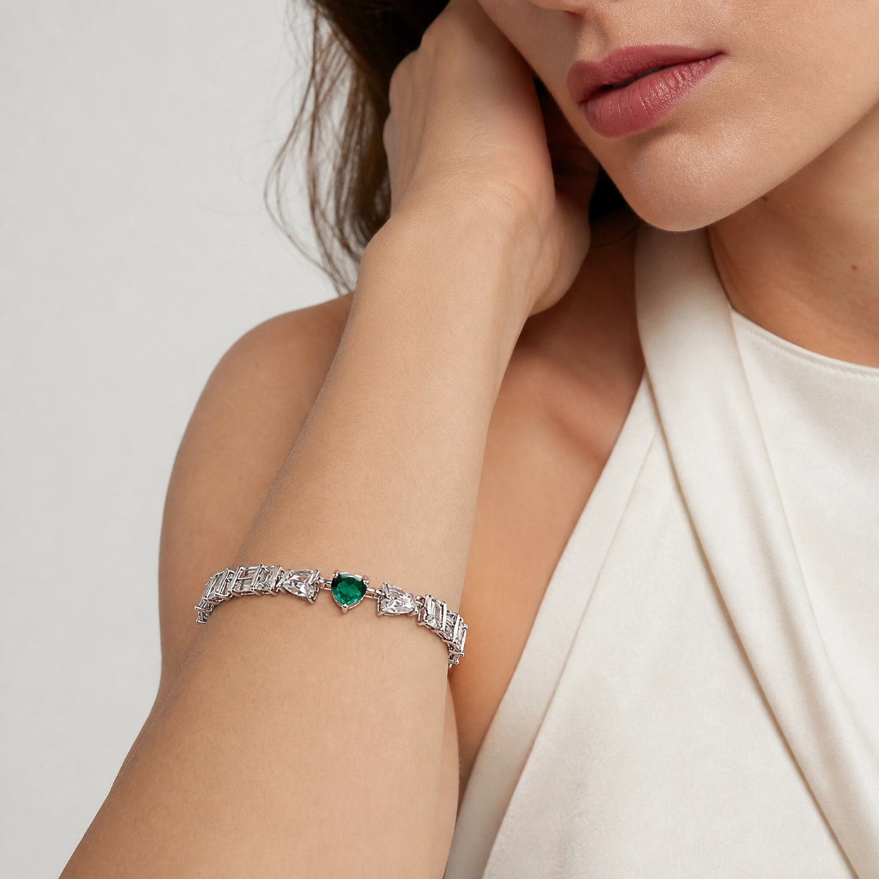 Pulsera Cœur Émeraude
